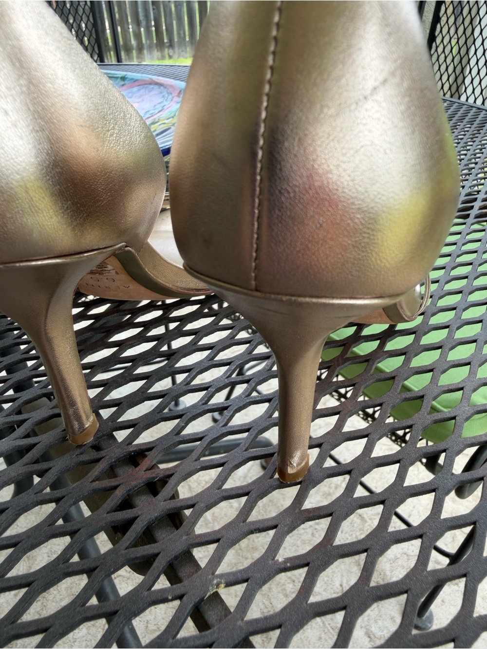 Aerin Metallic Gold D’Orsay Heels - Picture 4 of 9